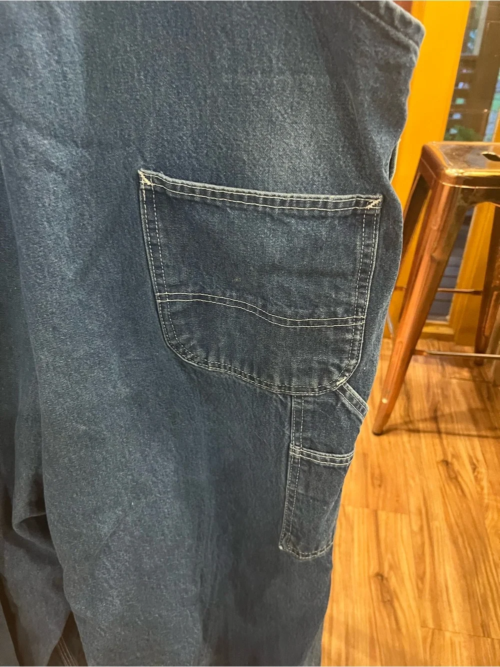 Carhartt Men's Indigo Blue Relaxed Denim Overalls